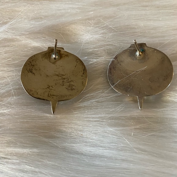 Sterling Silver, Lapis and Crystal Quartz Earrings - Picture 2 of 2